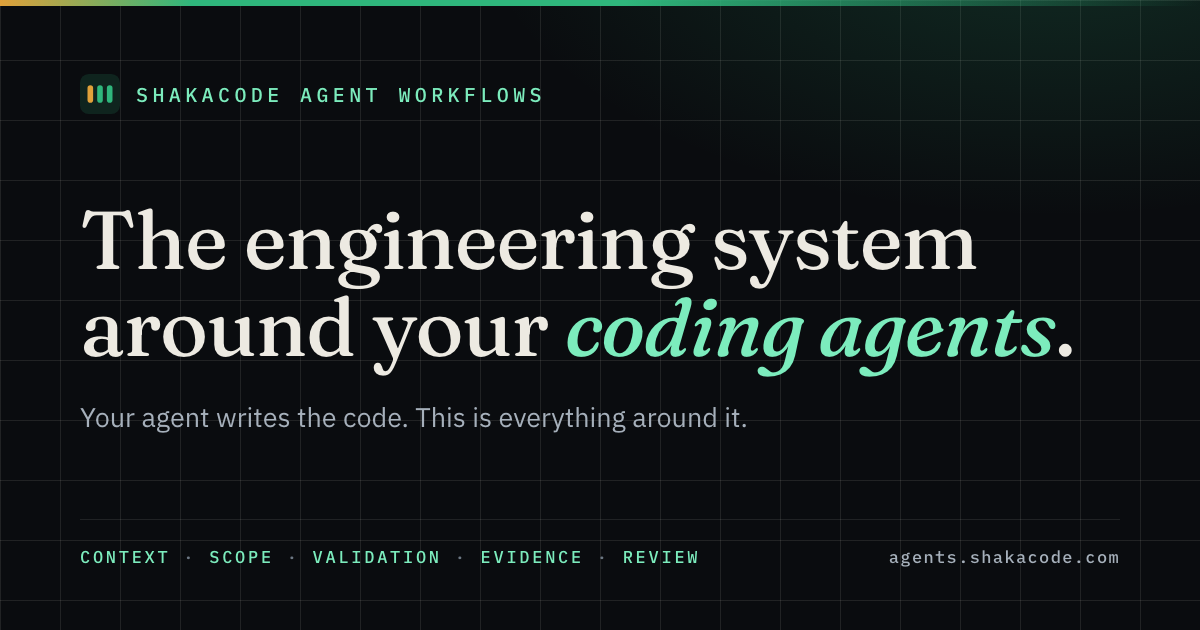 ShakaCode Agent Workflows — Run AI coding agents in fleets, safely